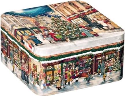Gawol Boîte à biscuits carrée Xmas Shopping 15x15x7,5 cm