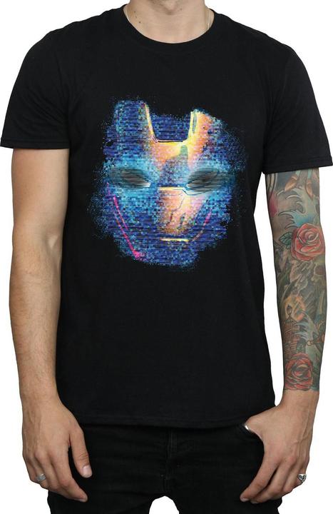 Actual product image Mens Iron Man Distressed Head T-Shirt (L)