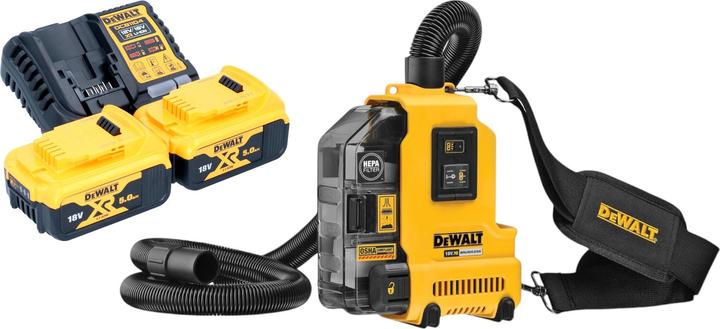 Actual product image DeWalt DWH 161 P2 Battery-powered universal extractor 18 V 0.21 l brushless + 2x battery 5.0 Ah + charger