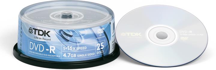 Actual product image DVD-R, 4.7GB, 16x, spindle (25 x)