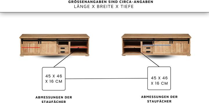 Produktbild SAM LIAN Baumkante massiv Akazie (180 x 55 x 50 cm)