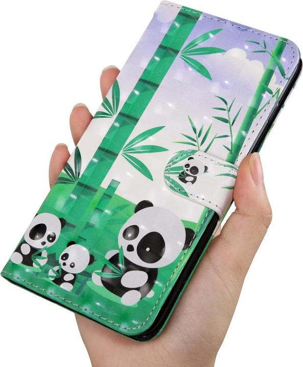 Produktbild Cover-Discount Galaxy A21s - Etui Glitzer Effekt Panda (Samsung Galaxy A21s)