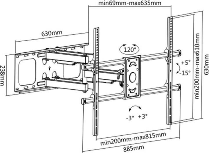 Actual product image Rs Pro 1418312 (Wall, 90", 50 kg)