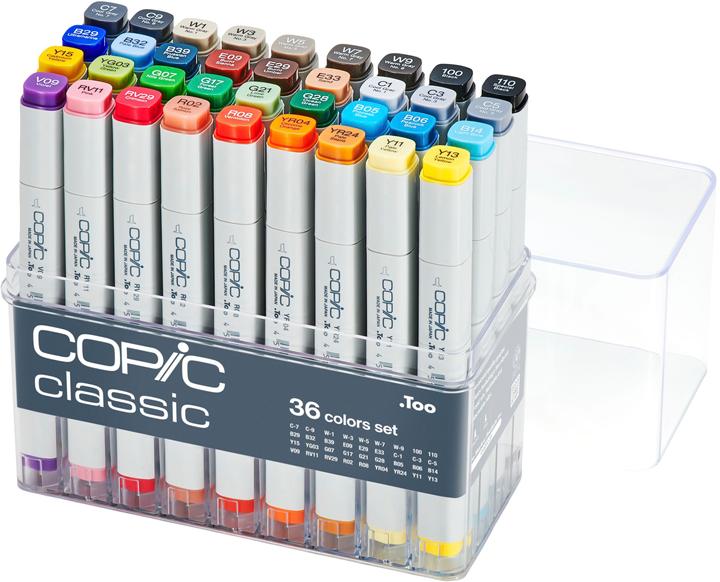 Actual product image Copic Basic Set (Grey, 7 mm, 36 x)