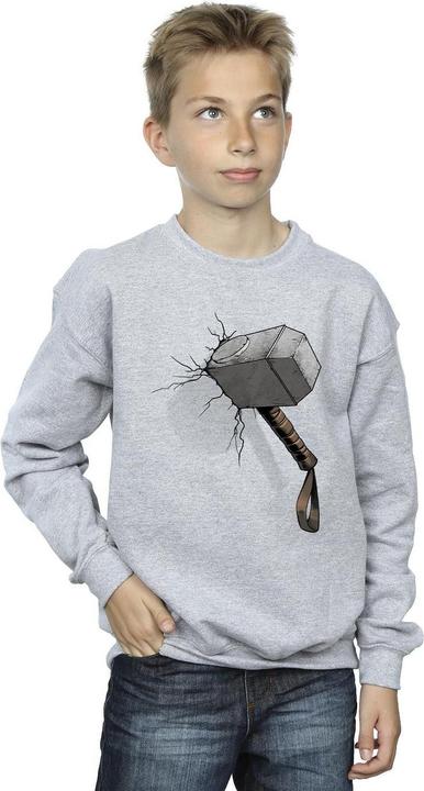 Produktbild Marvel Thor Hammer Crack Sweatshirt Jungen (140, 146)
