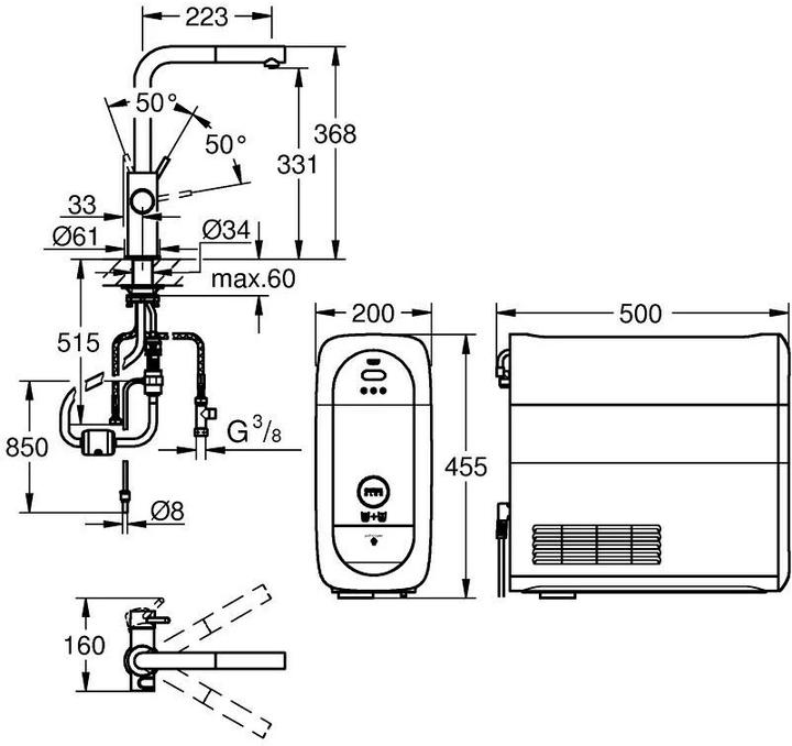 Immagine prodotto Grohe Blue Home Kit di partenza con beccuccio a L