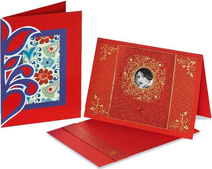 Image du produit Folia Cartes doubles rectangulaires 220 g/m2 (5 pcs)
