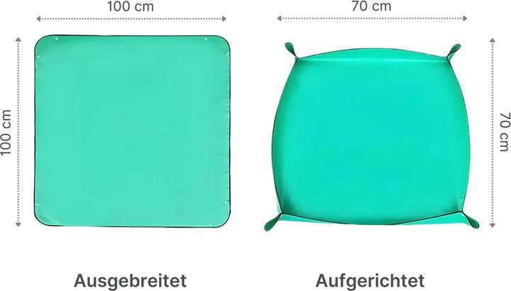 Produktbild Hermex Umtopfmatte Gartenmatte Pflanzmatte Topfmatte Pflanzunterlage (100 cm, 100 cm)