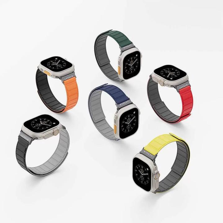 Immagine prodotto Levelo Fascia magnetica Vogue per Apple Watch 45/44/42MM (44 mm, 45 mm, 42 mm, Silicone)