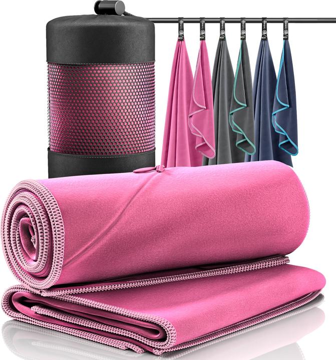 BeMaxx Mikrofaser-Handtuch-Set, Rosa