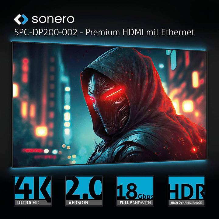 Actual product image Sonero DisplayPort – HDMI (HDMI, 20 cm)