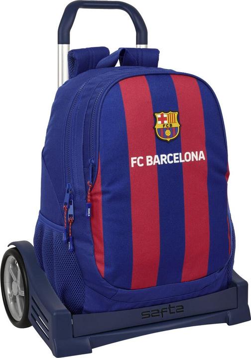 FC Barcelona Schulrucksack mit Rädern F.C. Barcelona 24/25 Granatrot Marineblau 32 x 44 x 16 cm
