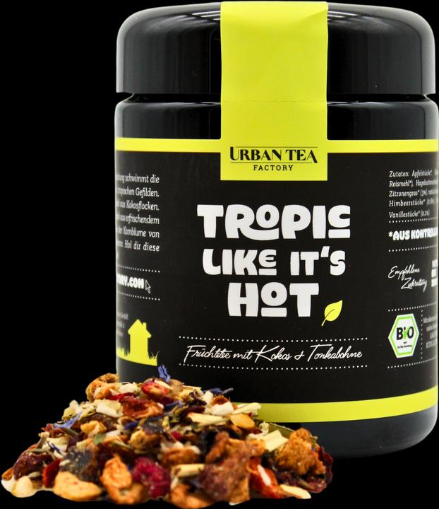 Actual product image Urban Tea Factory Tropic Like It's Hot - Fruit tea with coconut & tonka bean - organic glass