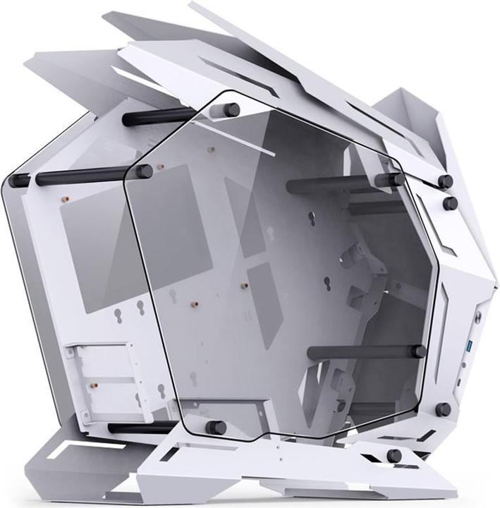 Actual product image Jonsbo MOD3 Mini Micro-ATX Tower Showcase, Tempered Glass - White (mATX, Mini-ITX)