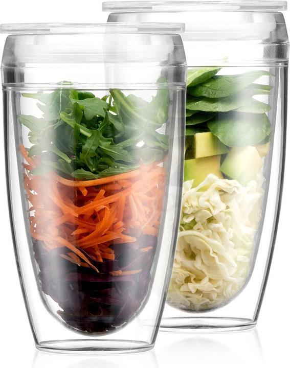 Image du produit Bodum Mug à café Pavina To Go 0,45 l, 2 pièces, transparent (450 ml, 2 x)