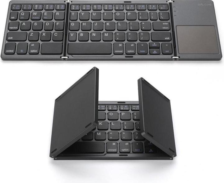 Produktbild Apfelkiste Faltbare Mini Bluetooth Tastatur Keyboard (QWERTY) mit Touchpad (US, Kabelgebunden)