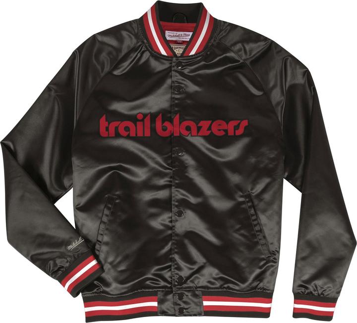 Actual product image Mitchell & Ness M&N Lightweight Satin Veste - Portland Trail Blazers (M)