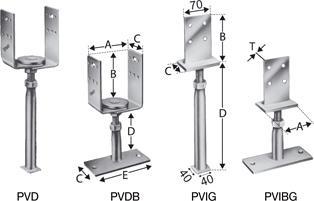 Simpson Sst Simpson PVDB120G Pieds de support Vario (Pied de support)