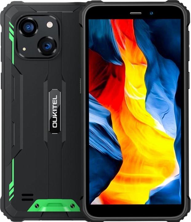 Produktbild Oukitel G2 6' 4/64 DS Smartphone. 6300 mAh (grün) ohne Ladegerät (65.54 GB, Schwarz, Grün, 236.22", Dual SIM, 13 Mpx, 4G)