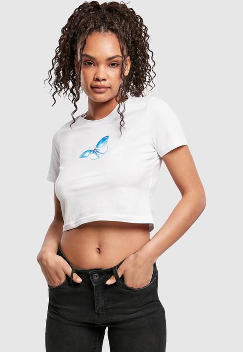Actual product image Mister Tee Ladies Butterfly Cropped Tee - 15181 (XL)