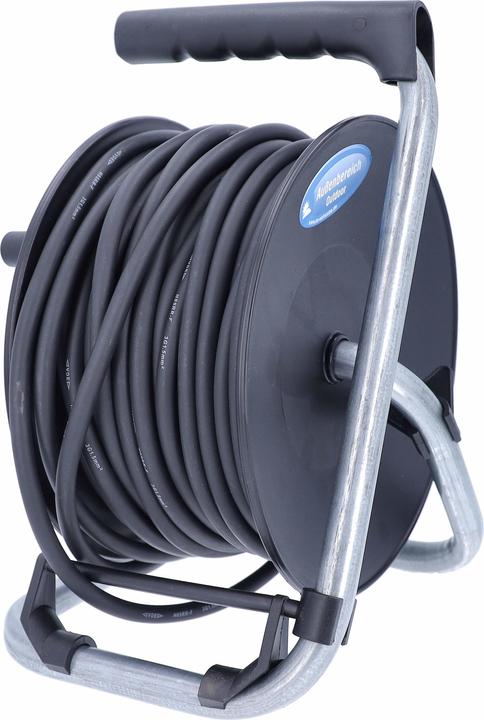 Immagine prodotto As - Schwabe Tamburo per cavi per elettrodomestici 50 m di cavo in gomma, diametro 285 mm (50 m, 1.50 mm².)