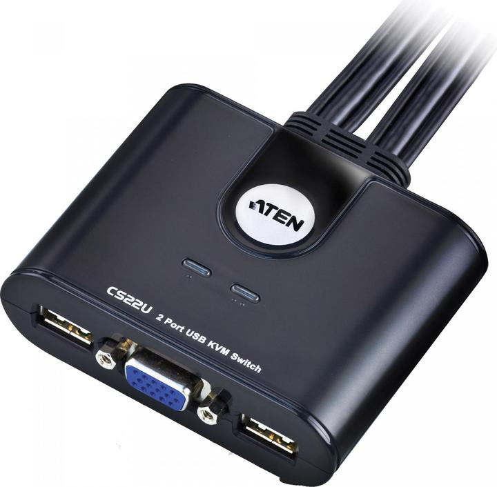 Actual product image Aten CS22U, 2-Port KVM Switch, USB, VGA