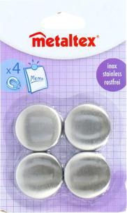 Produktbild Metaltex Magnet ø 3 cm Inox 4er Set (4 x)