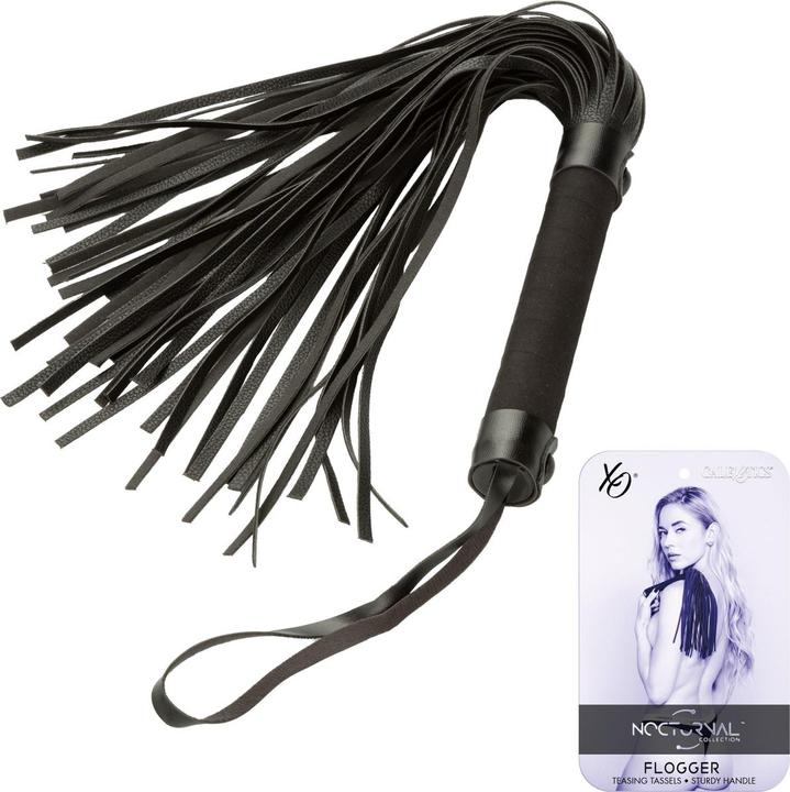 Productafbeelding CalExotics Nachtelijke Flogger Leer Zwart