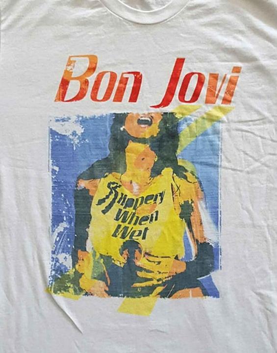 Produktbild Bon Jovi Unisex Adult Slippery When Wet Original Cover Cotton T-Shirt (S)