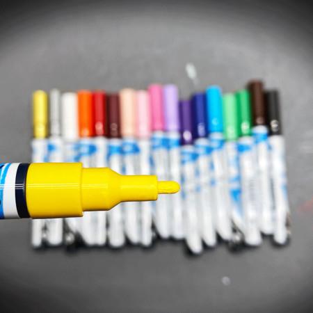 Immagine prodotto Schneider Matite acriliche Paint-It (set di 3 matite con punta da 2 mm, colori acrilici altamente coprenti (Pink, Giallo, Marrone, Albicocca, Borgogna, Arancia, 2 mm, 6 x)