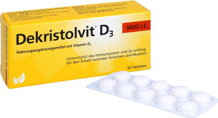 Actual product image Dekristolvit D3 5600 I.E. tablets, 30 pcs. tablets (30 Piece, Pills)