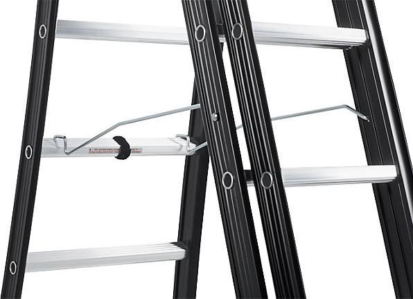 Immagine prodotto Altrex Scala multiuso NEVADA, 3 elementi, nero, 3 x 12 pioli. (Scaletta multiuso, 216 cm)