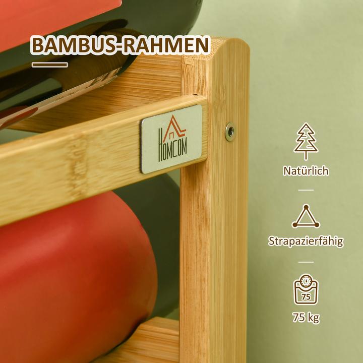 Produktbild Homcom Weinregal mit grossem Stauraum (43 x 23.5 x 38 cm)