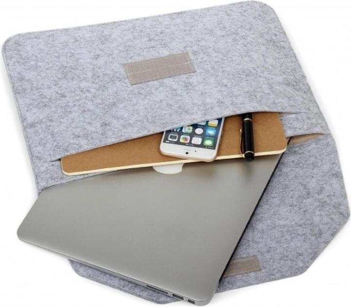 Image du produit Screenguard 2-in-1 Felt Sleeve Sacoche pour Macbook & Notebook 12" 11" en feutre (12", Apple)