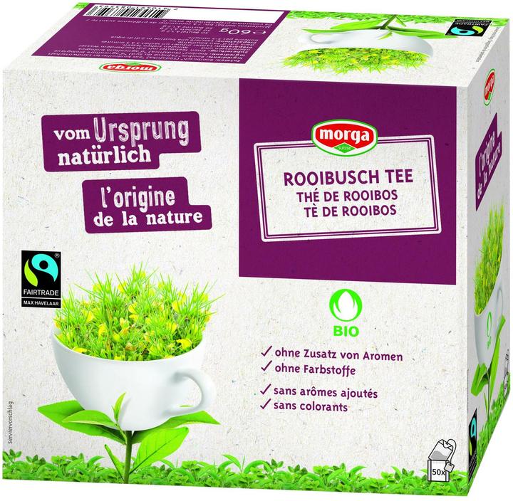 Morga Bustina di tè Organic Fairtrade Rooibos 50 pezzi (140 g)