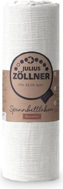 Actual product image Julius Zöllner Fixed Sheet Muslin 60 x 120 cm, Ivory (60 x 120 cm)