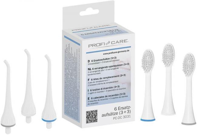 Profi-Care ZS zu PC-DC 3031 je 3 Ersatzbürsten & -düsen weiss (3 x)