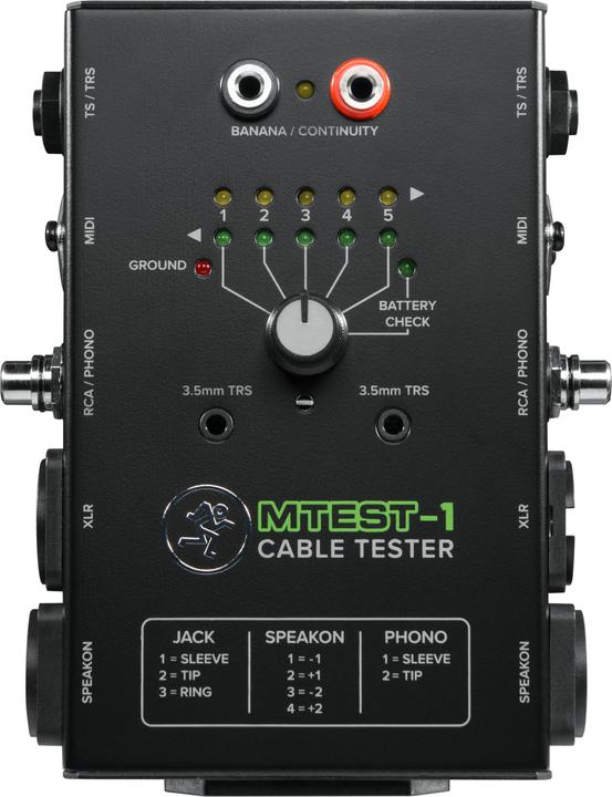 Actual product image Mackie MTest-1 - Cable tester (Audio cable tester)