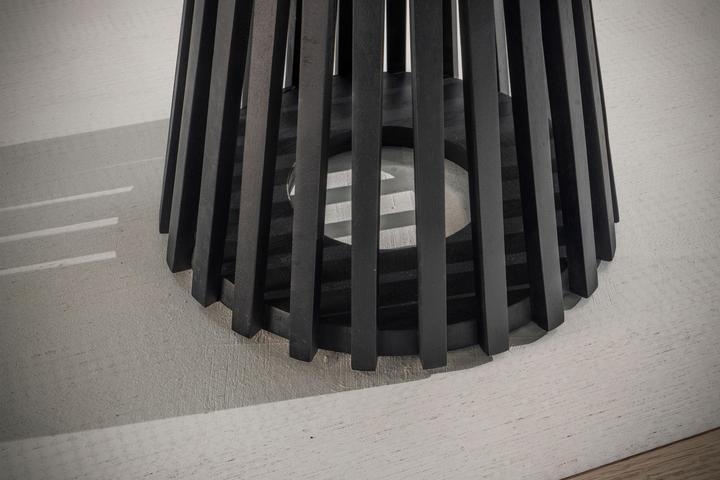 Produktbild FineBuy Couchtisch FB98651 Massivholz Schwarz (60 x 60 x 41 cm)