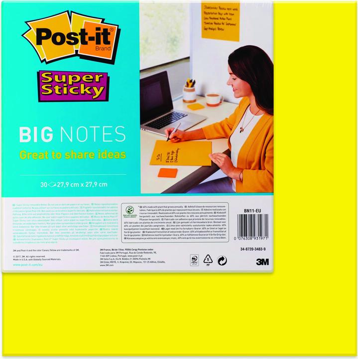Produktbild Post-it Super Sticky Grossformat (28 x 28 cm)