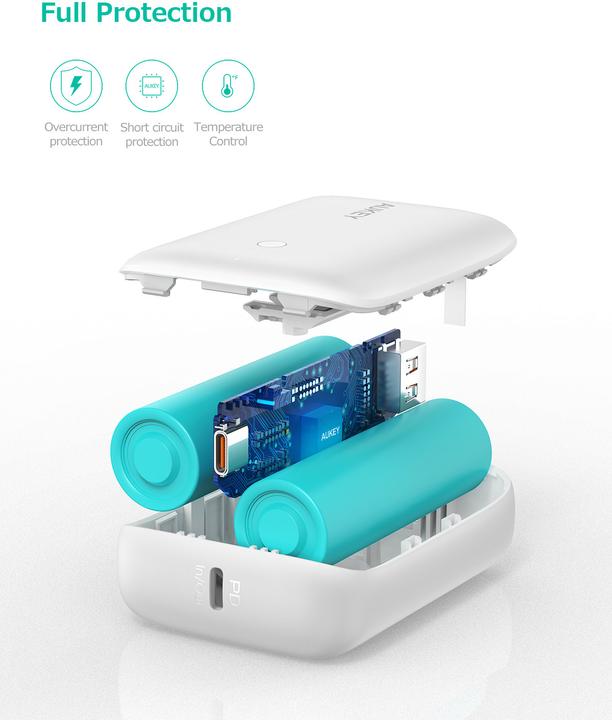 Image du produit Aukey Basix Mini (10000 mAh, 22.50 W, 37 Wh)