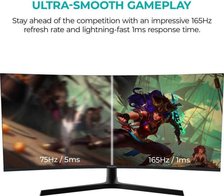 Produktbild Misura High Resolution monitor 34" - 165 Hz GEBOGEN (3440 x 1440 Pixel, 34")