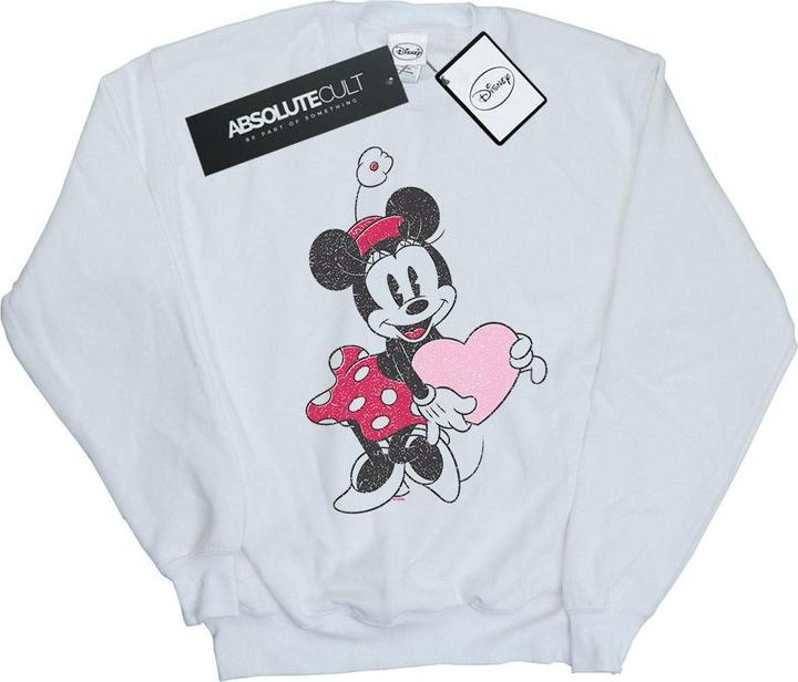 Actual product image Disney Girls Minnie Mouse Love Heart Sweatshirt (152, 158)