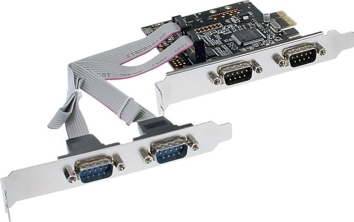 InLine Schnittstellenkarte 4x Seriell 9-pol PCIe PCI-Express