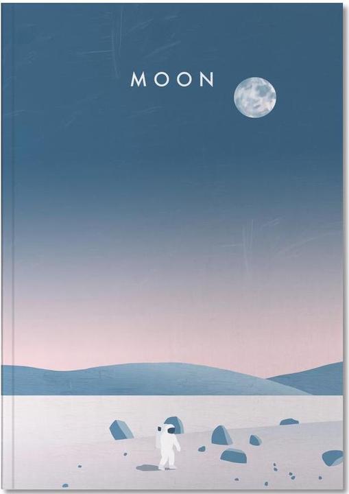 Actual product image Juniqe Moon - Vintage Travel (A4, Lined)