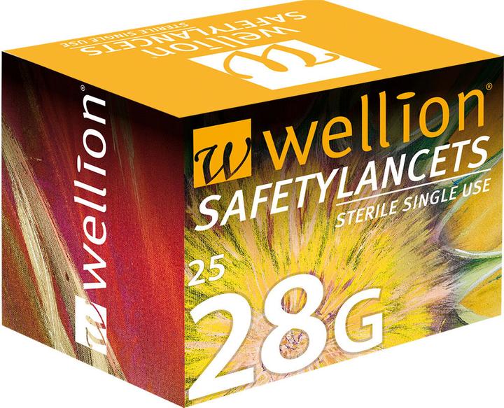 Produktbild Wellion Sicherheitslanzetten 28G (Safetylancets) 25 Lanzetten (Lanzette)