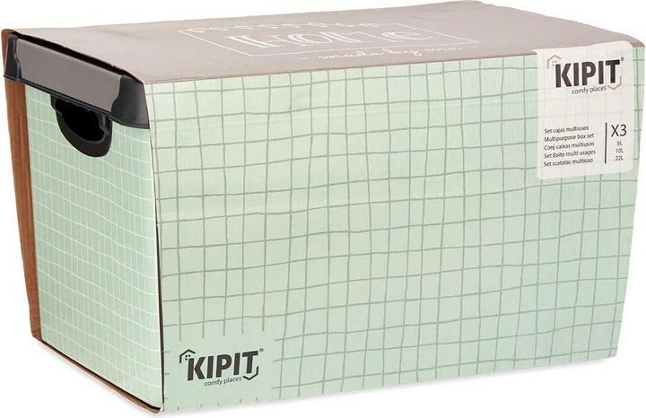 Immagine prodotto Kipit set 3 pezzi scatole di plastica per la casa (37 l)