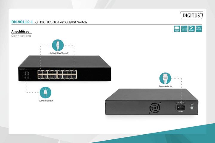 Actual product image Digitus 16-Port Gigabit Switch (16 Ports)