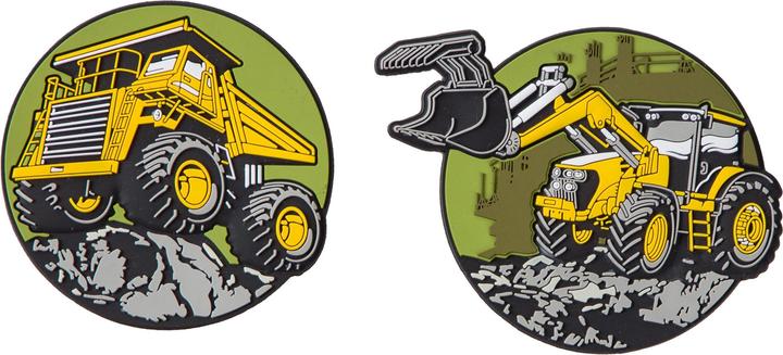 Actual product image Schneiders Badges DumpTruck + Excavator 2 pieces (Additional padding)