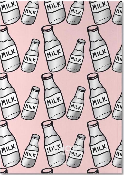 Immagine prodotto Juniqe Latte rosa pastello - Cibo e bevande (A4, Punteggiato, Copertina rigida)